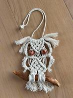 Handgemaakte Macramé Uil Decoratie, Beige, Boho, Nieuw, Ophalen of Verzenden