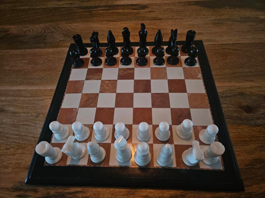 Handgemaakt marmeren Schaakbord, Ophalen of Verzenden, Minder dan 500 stukjes