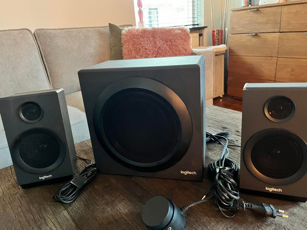 Logitech speaker set Z333, Computers en Software, Pc speakers, Ophalen of Verzenden, Gebruikt