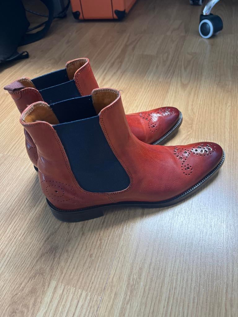 Rode leren laarzen melvin en Hamilton maat 37, Kleding | Dames, Schoenen, Ophalen of Verzenden, Gedragen, Rood, Lage of Enkellaarzen