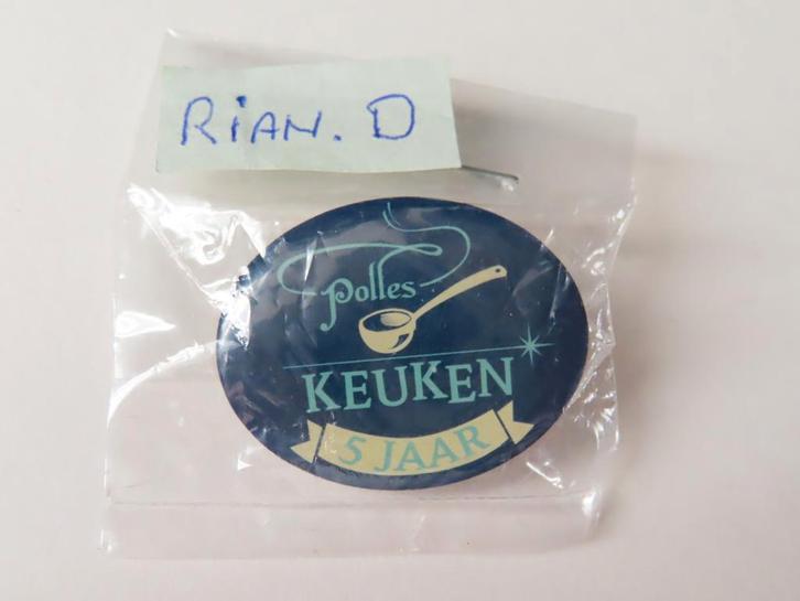 Efteling personeel pin 5 jaar Pollus Keuken de ECHTE., Verzamelen, Efteling, Nieuw, Button of Speldje, Ophalen