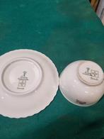 kop en schotel met bloemen decor theekop, Ophalen of Verzenden