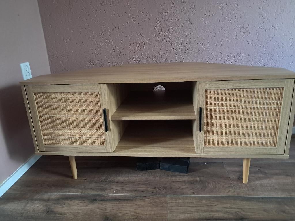 tv meubel webening, Ophalen, 100 tot 150 cm, Scandinavisch, Zo goed als nieuw