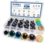 Glitter oogjes 80x 18-30mm ogen dieren Zwart - breien haken, Breien of Haken, Nieuw, Ophalen of Verzenden, H