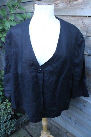 Jasje zwart Sempre Piu mt XXXL Vaste prijs AANBIEDING, Kleding | Dames, Grote Maten, Verzenden, Zwart, Zo goed als nieuw, Jasje of Colbert