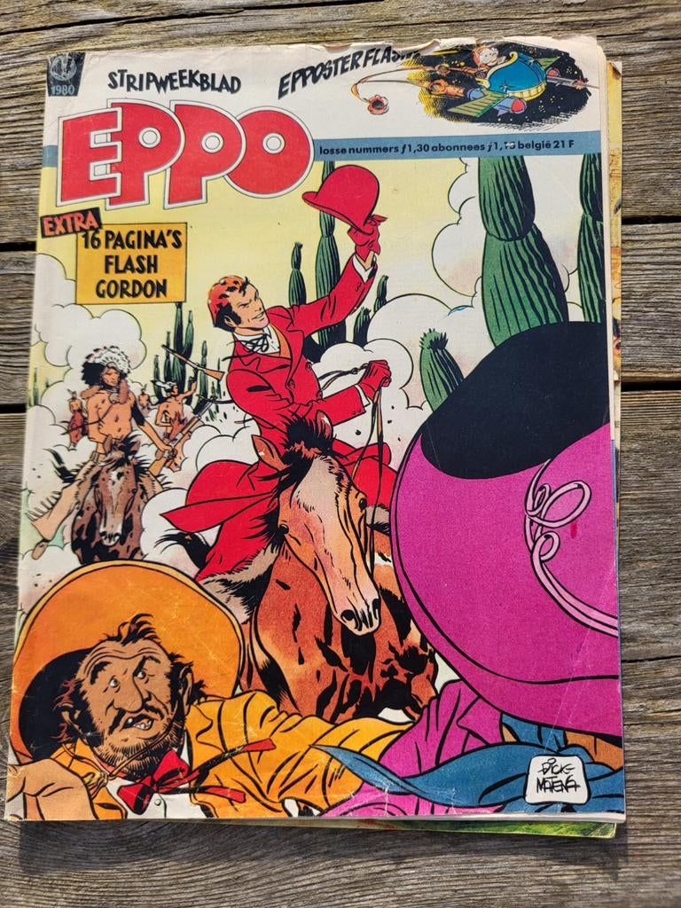 Eppo stripweekblad 1980 nummer 47 - Flash Gordon extra, Boeken, Stripboeken, Gelezen, Eén stripboek, Ophalen of Verzenden