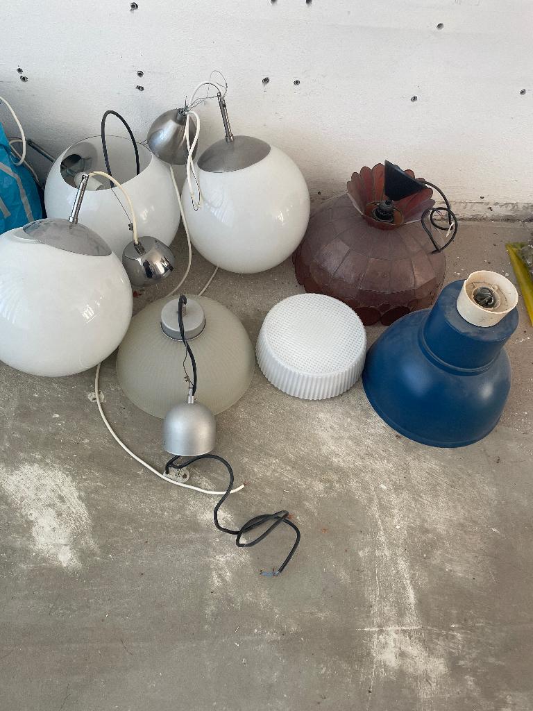 Lampen 6x, Ophalen, Zo goed als nieuw, Glas, Minder dan 50 cm