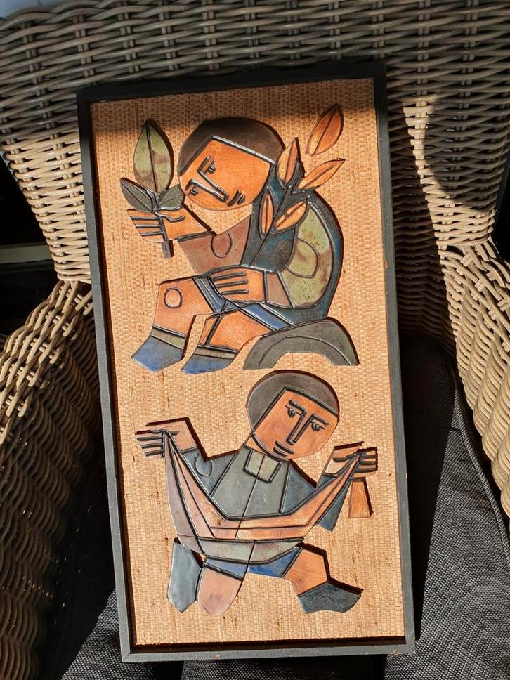 Uniek Keramiek Wandpaneel Henk Potters 1967, Antiek en Kunst, Antiek | Keramiek en Aardewerk, Ophalen of Verzenden