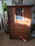 Statig Antiek Mahonie Kabinet met Verfijnd Houtinlegwerk, Antiek en Kunst, Antiek | Meubels | Kasten, Ophalen