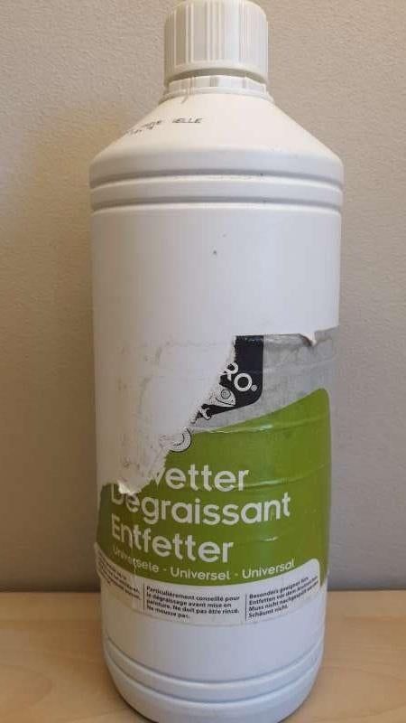 1 liter universele ontvetter, merk Copagro, nog 10% vol, Ophalen of Verzenden, Schoonmaakmiddel