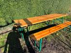 Biertafelset 3-delig biertafel 220x70 cm 2 bierbank 220x25, Ophalen, ., Zo goed als nieuw, .