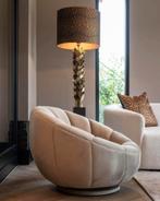 Draai Fauteuil kendall Khaki -  Richmond Interiors, Ophalen, Zo goed als nieuw, Stof, 75 tot 100 cm