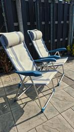 2 Crespo Campingstoelen - Comfortabel en Verstelbaar, Ophalen, Gebruikt, Campingstoel