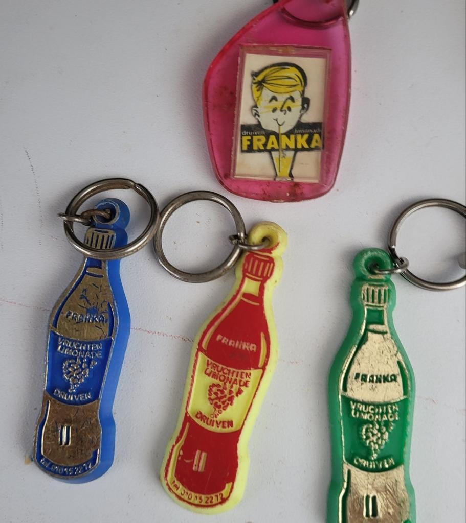 Vintage Franka Limonade Sleutelhangers - Set van 4, Verzamelen, Ophalen of Verzenden, Gebruikt, Merk