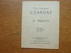 Czardas - v.monti -piano solo, Gebruikt, Klassiek, Ophalen of Verzenden, Artiest of Componist