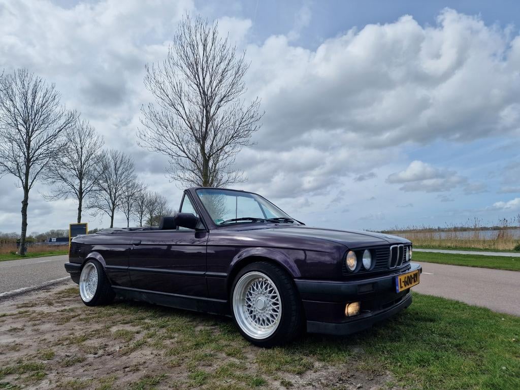 BMW E30 3-Serie 318i Cabrio 1993 Daytona Violett, Achterwielaandrijving, Zwart, Overige kleuren, Cabriolet