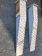 Set massief houten oprijbokken, Ophalen