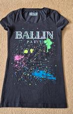 T-Shirt Ballin Paris zwart S/S - zgan, Kleding | Dames, Zwart, Ophalen of Verzenden, Zo goed als nieuw, Korte mouw