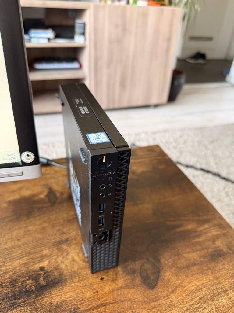 Dell OptiPlex 3040 Micro + HP Compaq LA2405Wg monitor, Ophalen, Met monitor, 8 GB, Intel Core i3-6100T (3.20 GHz)