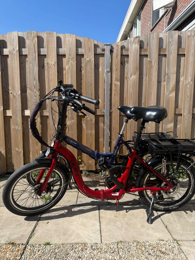Elektrische vouwfiets 20 inch Lacros set, Fietsen en Brommers, 20 inch of meer, Versnellingen, Zo goed als nieuw, Totaal opvouwbaar