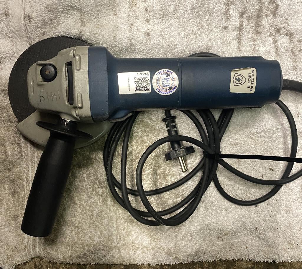 Blauwe Bosch Slijptool GWS 850C professional, Ophalen of Verzenden, Gebruikt, 700 tot 1000 watt, Haakse handslijpmachine