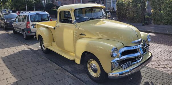 Chevrolet 3100 Side Step Pick-up 5 Window - 1954, Achterwielaandrijving, Overige carrosserieën, Chevrolet, Geel