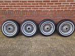 MG B 3 x Spaakwielen set, 1 ombouwset en Tonneau's MGB, 14 inch, Gebruikt, 175 mm, Banden en Velgen