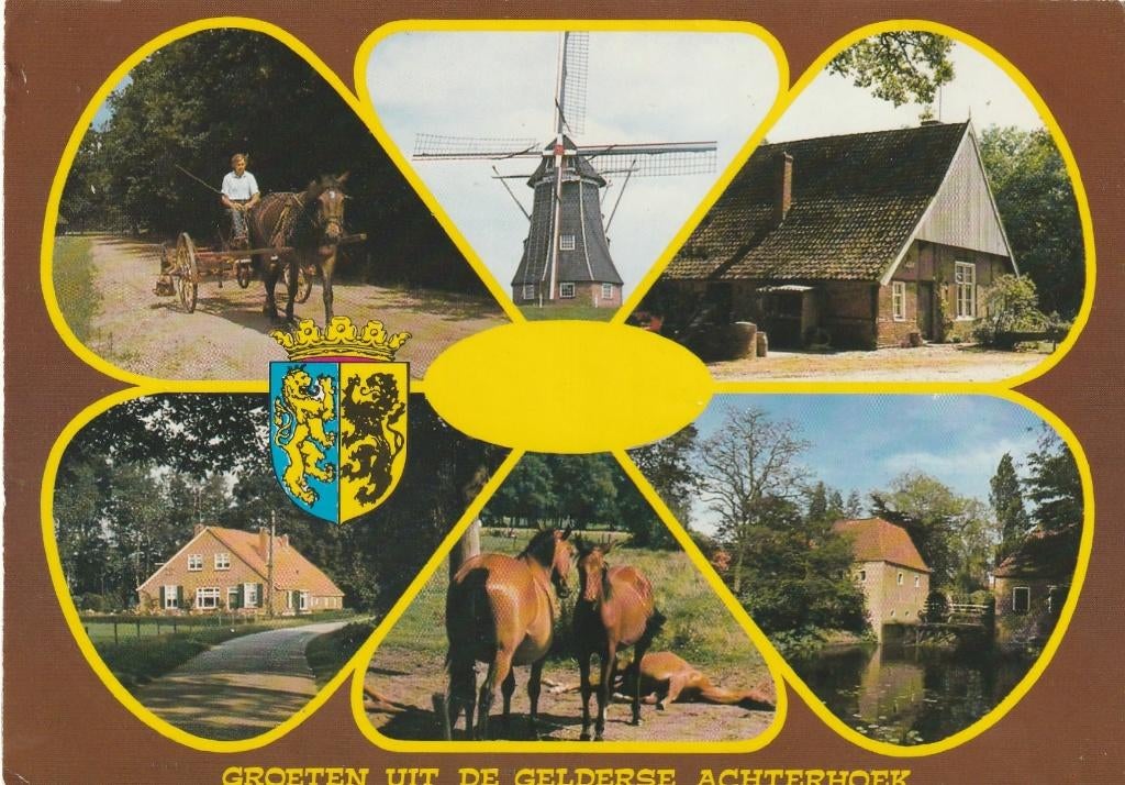 GELDERSE ACHTERHOEK Molen Paard Reclamekaart Smit Mode, Verzenden, 1980 tot heden, Gelopen, Gelderland