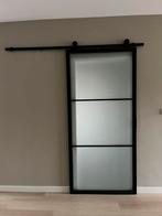 Stalen schuifdeur, Doe-het-zelf en Verbouw, Deuren en Horren, Ophalen, 80 tot 100 cm, 215 cm of meer, Binnendeur
