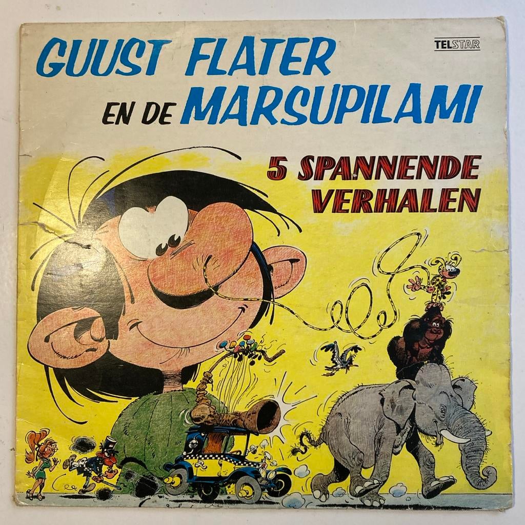 LP Guust Flater en de Marsupilami, Cd's en Dvd's, Ophalen, Gebruikt, Verhaal of Sprookje, 3 tot 5 jaar