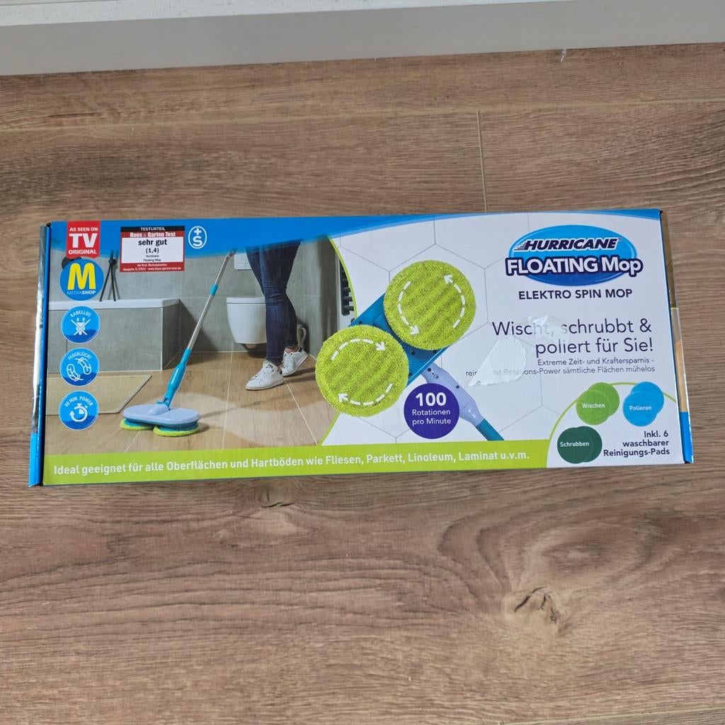 Hurricane Floating Mop - Elektrische Spin Mop, Ophalen, Mop of Dweil
