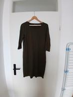 Hema - Donkergroene legergroene jurk driekwart mouwen Maat L, Maat 42/44 (L), Ophalen of Verzenden, Zo goed als nieuw, Hema