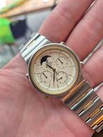 Seiko Chronograaf Moonphase Horloge, Gebruikt, Staal, Polshorloge, Ophalen of Verzenden