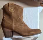 Zgn, suede laarzen, bruin, mt 39, merk Novocento. Hak 7 cm, Bruin, Boots, Ophalen of Verzenden, Zo goed als nieuw