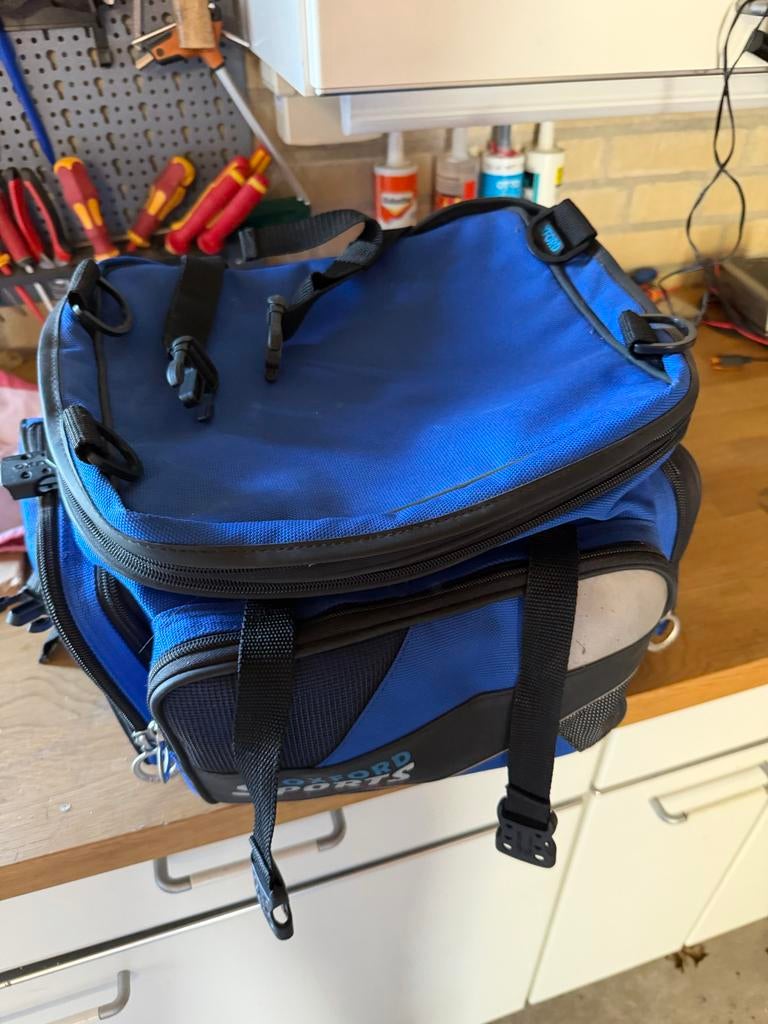 Oxford Zadeltas voor achterop de motor - Blauw, Ophalen, Gebruikt