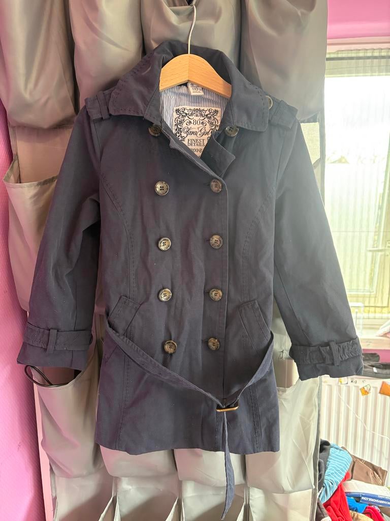 Zara jas maat 110 blauw, Ophalen of Verzenden, Gebruikt, Meisje, Jas