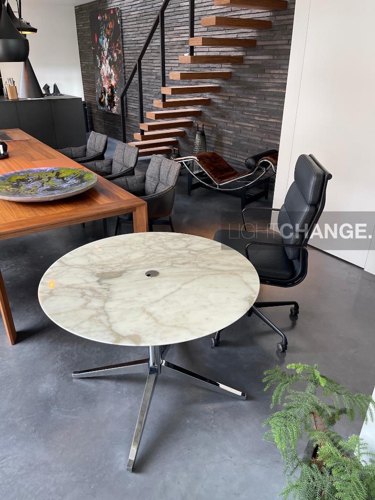 Knoll Florence marmeren tafel eettafel Calcatta marmer staal, Waterstad 23, High-end Furniture, Rond, Zo goed als nieuw