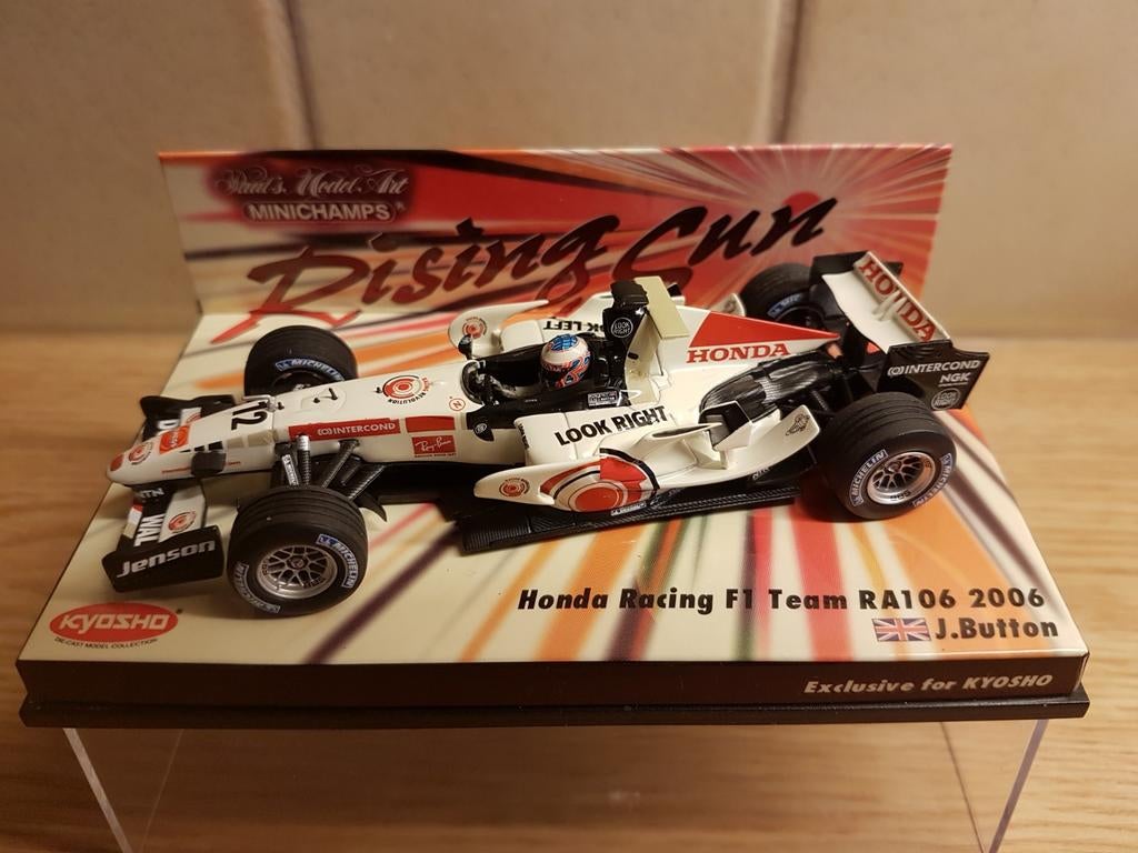 F1 honda racing ra106 jenson button 2006, Ophalen of Verzenden, Zo goed als nieuw, Auto, MiniChamps
