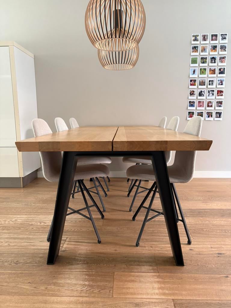 QLIV eettafel side-to-side 100x210, Huis en Inrichting, Tafels | Eettafels, Ophalen, Eikenhout, 200 cm of meer, 50 tot 100 cm
