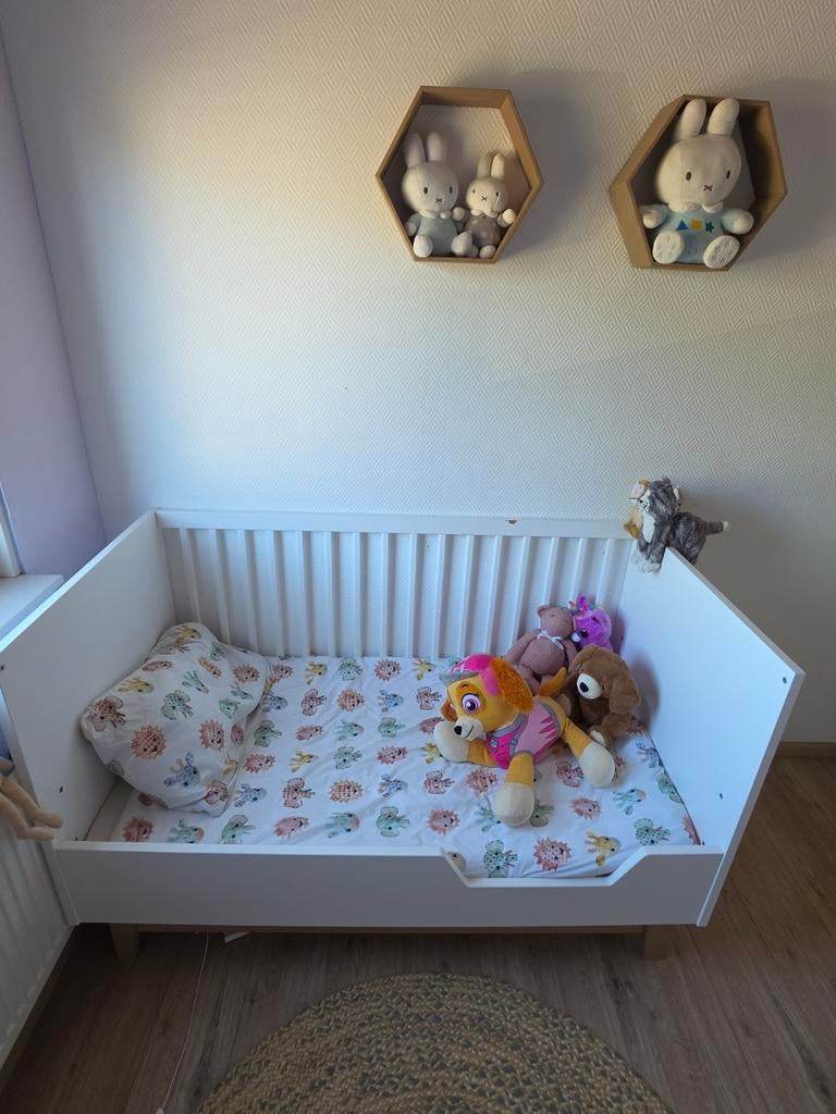 Kidsmill peuterbed met ladekast, Ophalen, Gebruikt, 70 tot 85 cm, Lattenbodem