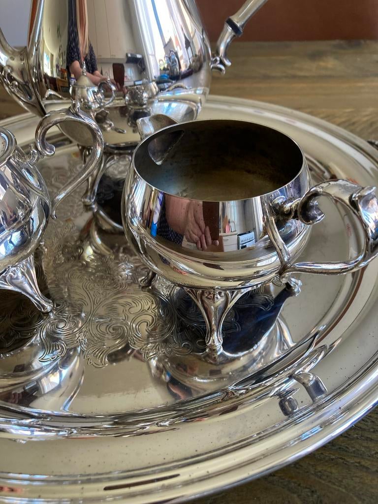 Verzilverd theeservies Oneida Silversmiths USA, Antiek en Kunst, Antiek | Goud en Zilver, Ophalen
