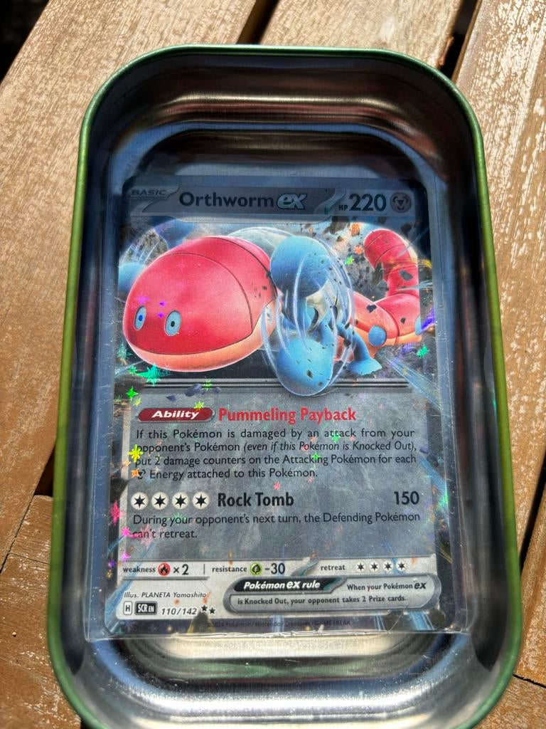Orthworm ex Pokémon kaart 110/142 (Foil), Ophalen, Zo goed als nieuw, Losse kaart, Foil