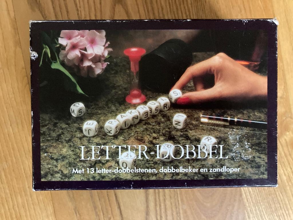 Gezelschapsspel Letter-Dobbel, Een of twee spelers, Ophalen of Verzenden, Gebruikt