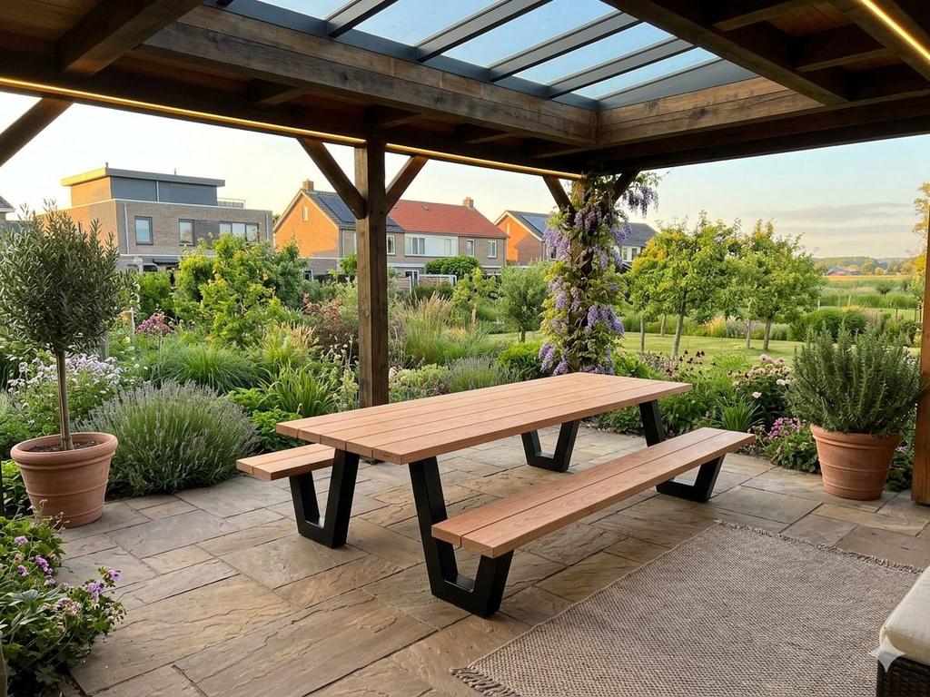 DIRECT Leverbaar Douglas Tafel Picknickset Tuintafel Actie, Ophalen of Verzenden, Nieuw, Rechthoekig, Hout