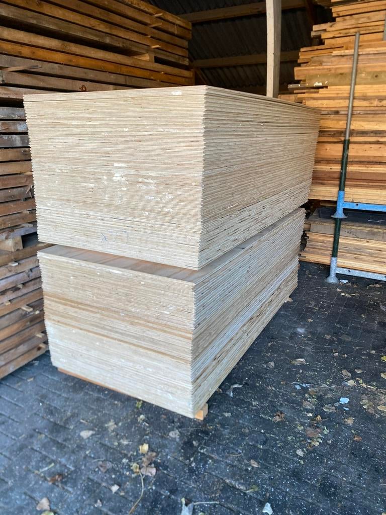 Underlayment platen 18 mm, Doe-het-zelf en Verbouw, Platen en Panelen, Ophalen, Zo goed als nieuw, Multiplex