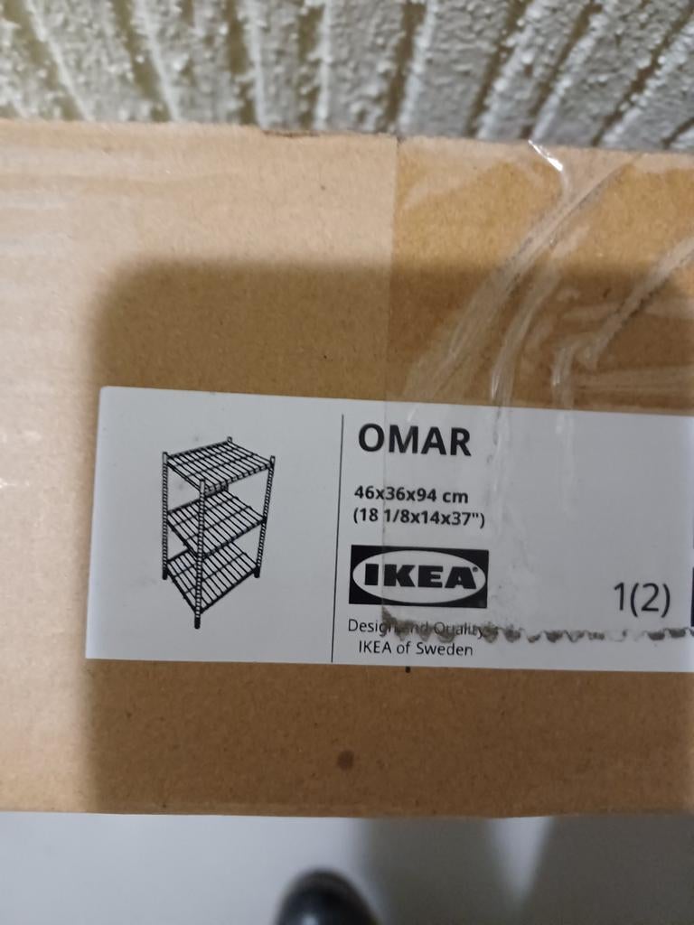 3x IKEA OMAR stellingrekjes nieuw in doos (zonder poten), Huis en Inrichting, Kasten | Stellingkasten, Ophalen of Verzenden, Nieuw