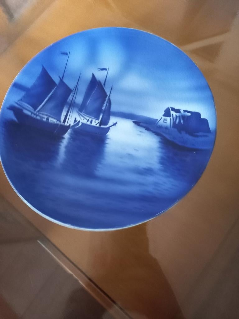 villeroy & boch wandschotel bord blauw schepen, Ophalen