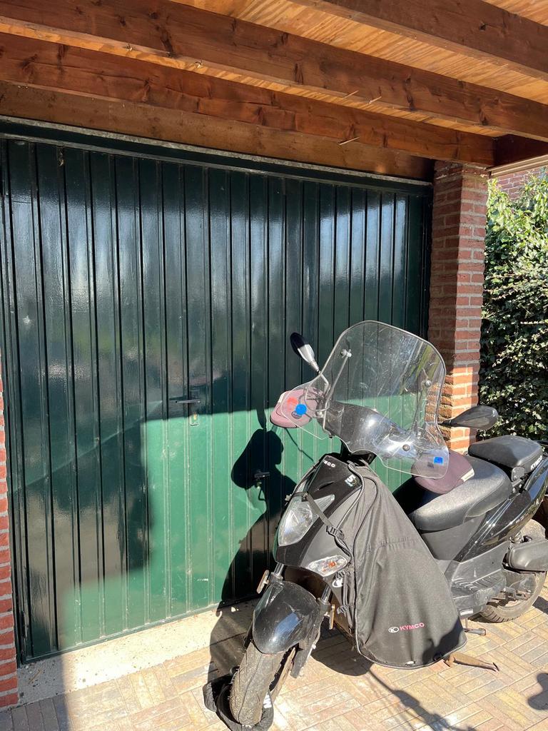 Garagedeur met loopdeur, Ophalen, Gebruikt, Garagedeur, Metaal