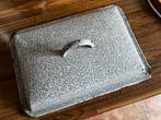 Emaille/ brocante deksel “grijs gewolkt”….. braadslee, Ophalen of Verzenden