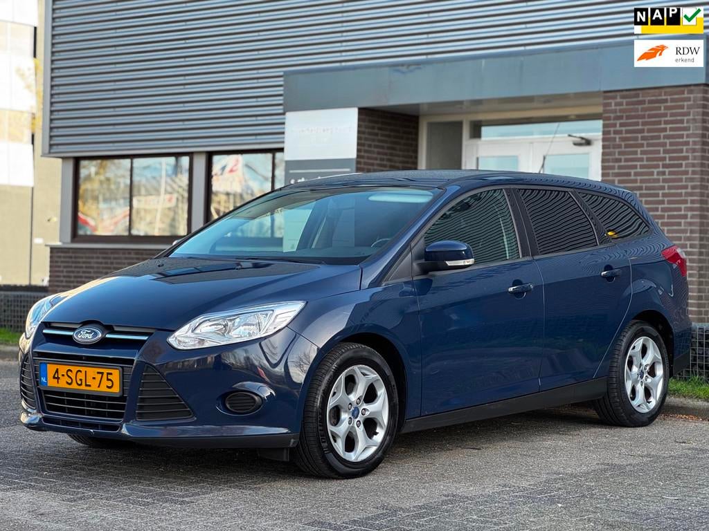 Ford Focus Wagon 1.0 EcoBoost Trend|AIRCO IJSKOUD|LAGE KM ME, Auto's, Ford, Euro 5, 101 pk, Gebruikt, Blauw